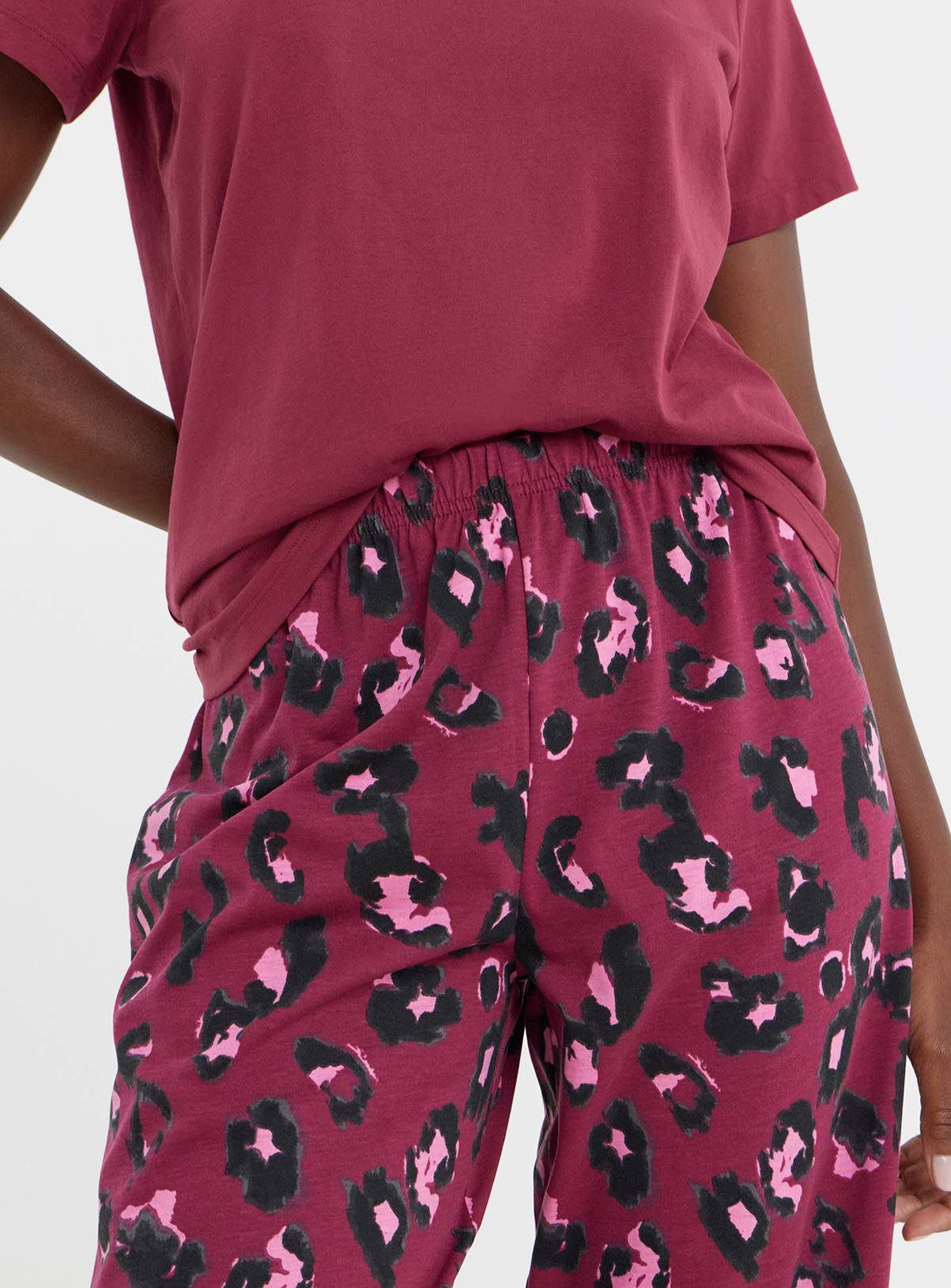 SIMPLY BE Value 2 Pack Leopard Pyjamas 16-18 - Image 4